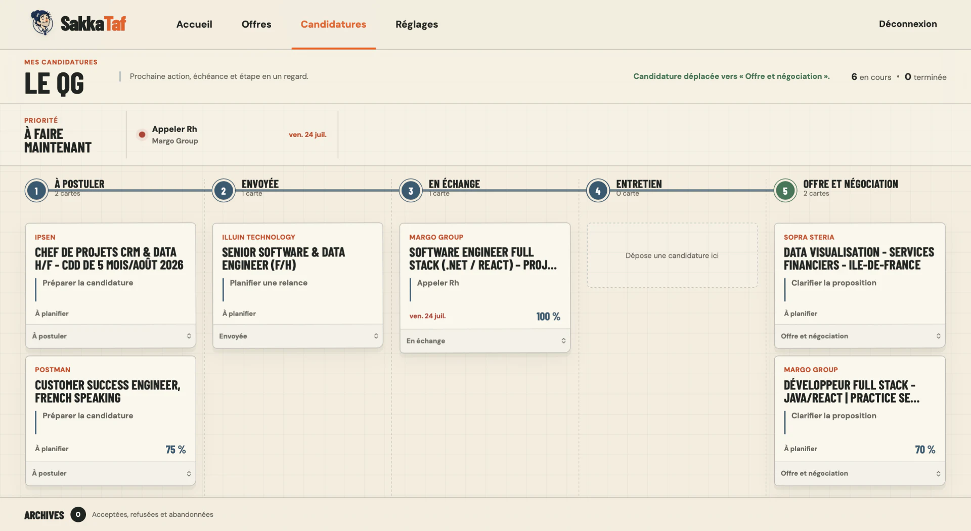 SakkaTaf — Centralised application tracking