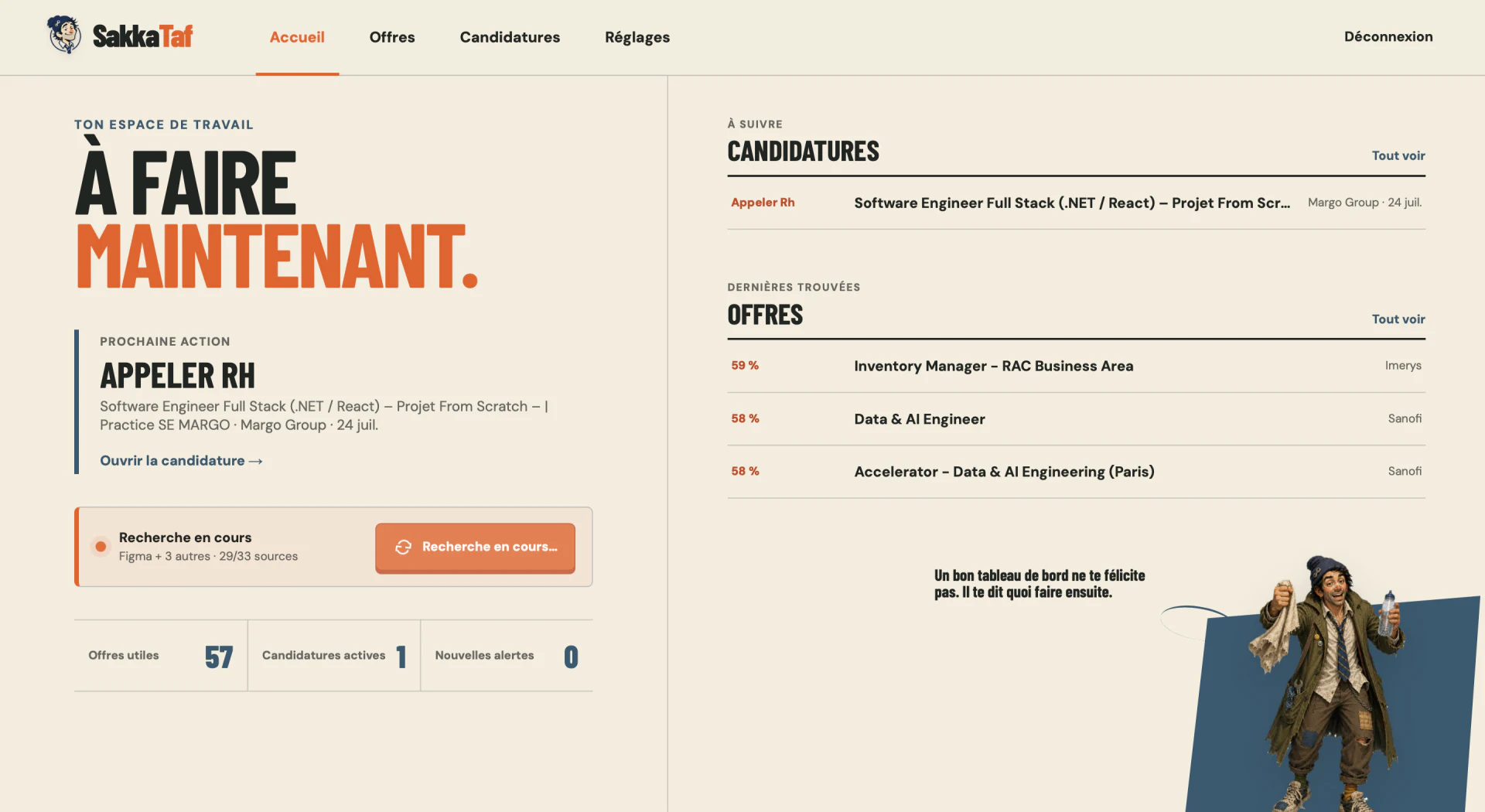 SakkaTaf — Job-search dashboard
